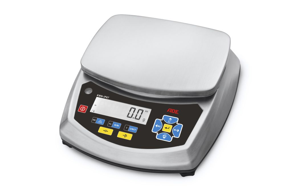 Produktbild ADE Edelstahlwaage KWN6e-IP67 max 6kg Geeicht IP67