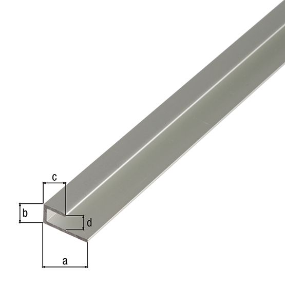 Produktbild Alberts Abschlussprofil selbstklemmend, Alu silber elox.,LxB unten/obenxH1000x20/10x9 mm