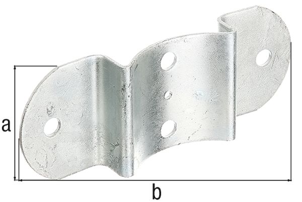 Produktbild Alberts Zaun-Riegelbeschlag,f.Pfosten u.Halbrund- Zaunr.Ø100mm,feuerverzinkt,LxB70x180mm