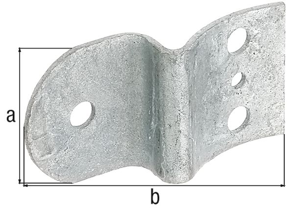 Produktbild Alberts Zaun-Riegelbeschlag für Pfosten und Halbrund-Zaunriegel bild 3