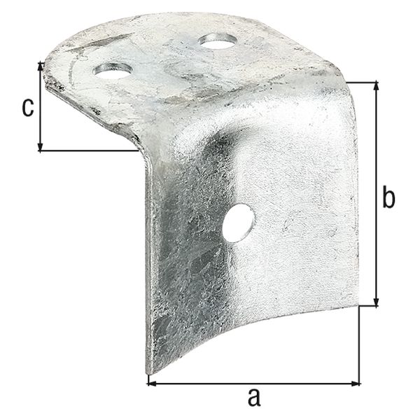 Produktbild Alberts Zaun-Riegelbeschlag,f.Pfosten u.Halbrund- Zaunr.Ø100mm,feuerverzinkt,BxH70x65mm