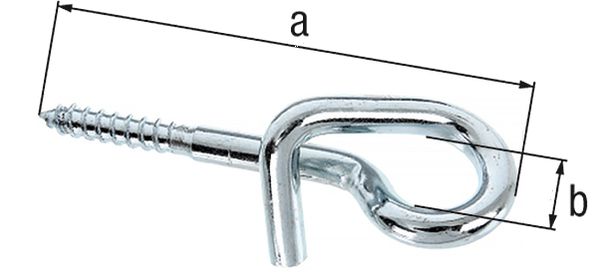 Produktbild Alberts Schaukelhaken, mit Holzschraube, galv. blau verzinkt, zum Einschrauben, L 160 mm