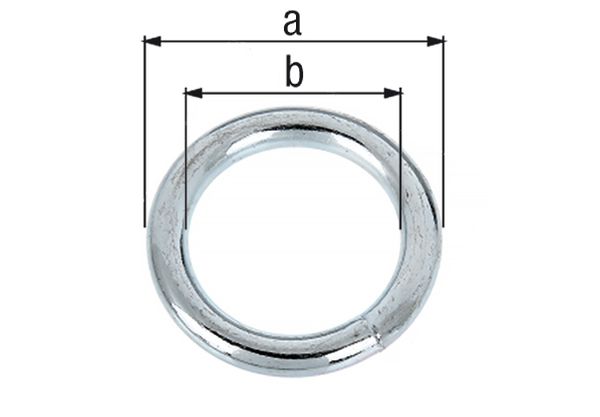 Produktbild Alberts Befestigungsring, galv. blau verzinkt, Außenmaß Ø65 mm, Innenmaß Ø45 mm