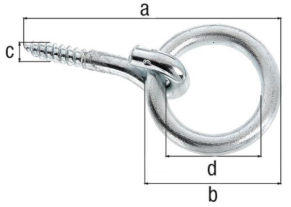Produktbild Alberts Schraubring, galv. blau verzinkt, z. Einschrauben, Länge 125 mm, Außenmaß Ø65 mm