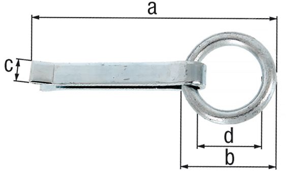 Produktbild Alberts Befestigungsring,galv. blau verzinkt, zum Einmauern,Länge 170 mm,Außenmaß Ø65 mm
