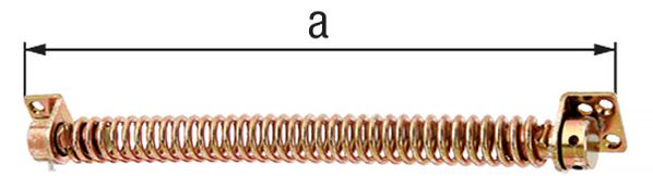 Produktbild Alberts Torfeder, galv. gelb verzinkt, zum Anschrauben, Gesamtlänge 280 mm bild 2