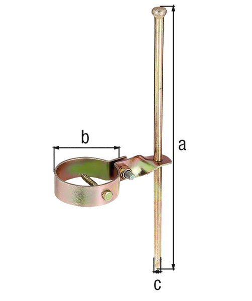 Produktbild Alberts Schaukelanker,Befest. im Boden,galv. gelb verzinkt,Schelle Ø80mm,Karte à 1 St.