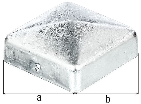Produktbild Alberts Pfostenkappe, für Holzpfosten, flach, Edelstahl, LxB 90x90 mm