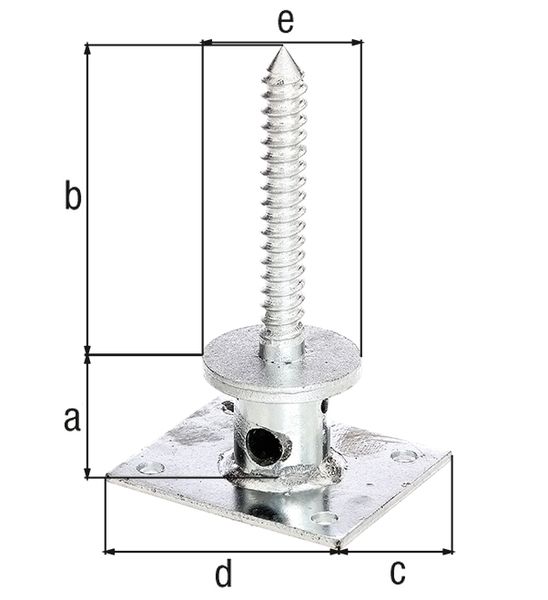 Produktbild Alberts Pfostenträger verd.Holzbefestigung feuerverzinkt z.Aufschrauben Abstand Plt 45mm