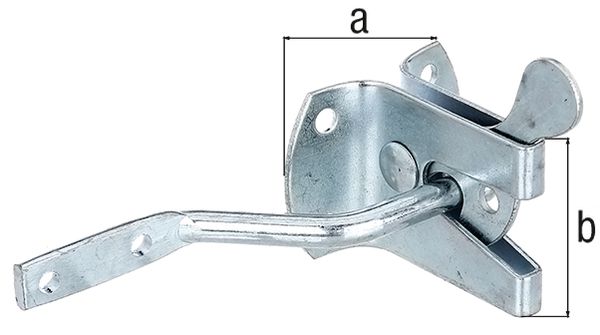 Produktbild Alberts Gartentorverschluss, galv. blau verzinkt, Plattenlänge 55 mm, Plattenhöhe 45 mm
