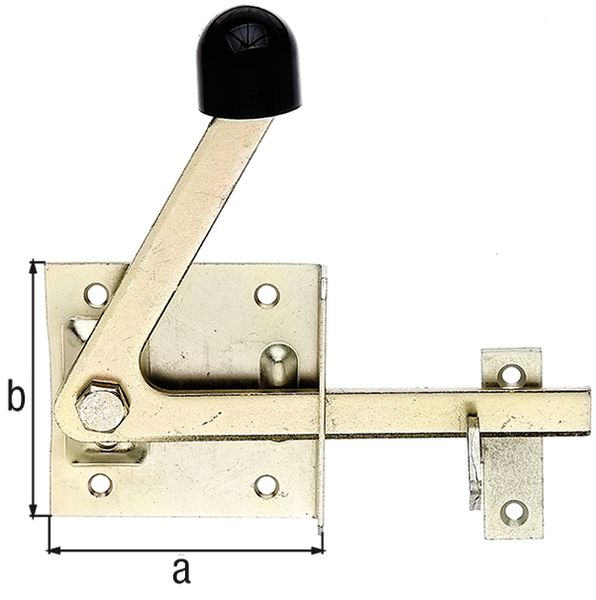 Produktbild Alberts Gartentorfalle,m.Kabelb.verb.,galv.gelb verzinkt,Platten Breite 80mm,Höhe 80mm