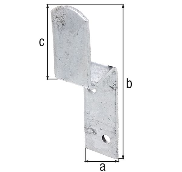 Produktbild Alberts Zaunriegelhalter, feuerverzinkt, BxH 34x160 mm