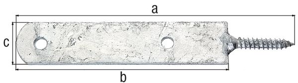 Produktbild Alberts Zaunriegelhalter,feuerverzinkt,zum Anschrauben Skizze bild 2