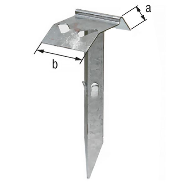 Produktbild Alberts Auflaufstütze, mit angeschweißtem Erddorn, feuerverzinkt, Breite 125 mm
