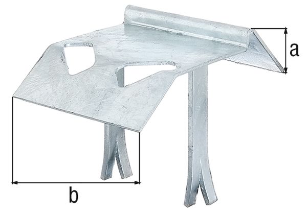 Produktbild Alberts Auflaufstütze, mit angeschweißter Mauerkralle, feuerverzinkt, Breite 125 mm