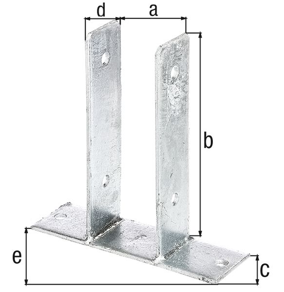 Produktbild Alberts U-Pfostenträger, feuerverzinkt, z.Aufschrauben, BxH 71x200 mm