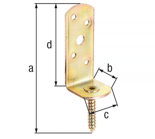 Produktbild Alberts Flechtzaunhalter, L-Form, galv. gelb verzinkt, HxB 115x31,5 mm bild 2