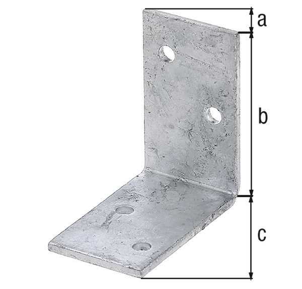 Produktbild Alberts Winkel, feuerverzinkt, Breite 40 mm, Höhe 70 mm, Tiefe 70 mm - Skizze bild 2