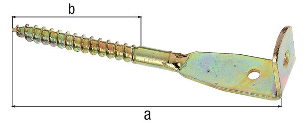 Produktbild Alberts Flechtzaunhalter, Blattschrauben-Form, abgewinkelt, galv. gelb verzinkt, L 160mm bild 2