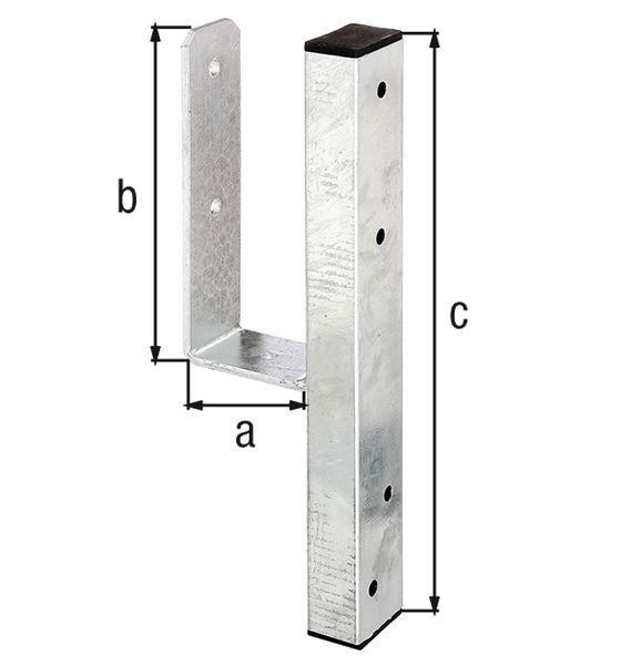 Produktbild Alberts U-Pfostenträger/L-Randsteine für Vierkantholzpf. fvz z.Aufschrauben BxH 91x230mm
