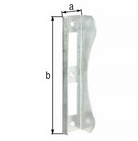 Produktbild Alberts Anschlag für Tore mit Einsteckschloss für ca. 37 mm Rahmen, galv. verzinkt