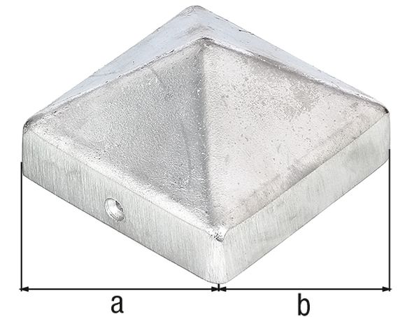 Produktbild Alberts Pfostenkappe, für Holzpfosten, hoch, Aluguss, anthr. kstbe., LxB 90x90 mm