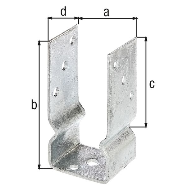 Produktbild Alberts U-Pfostenträger, feuerverzinkt, z.Aufschrauben, BxH 71x150 mm