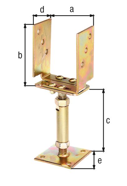 Produktbild Alberts U-Pfostenträger, höhen- und breitenverstellbar, gelb verzinkt, z. Aufschrauben