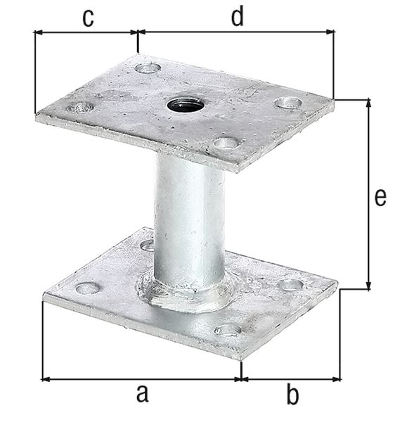 Produktbild Alberts Pfostenträger, feuerverzinkt, zum Aufschrauben, Länge obere Platte 100 mm