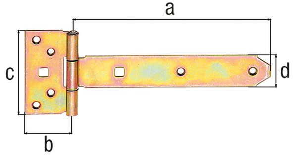 Produktbild Alberts Kreuzgehänge, Edelstahl, Scharnier LxB 92x44, Band LxB 242x34 mm