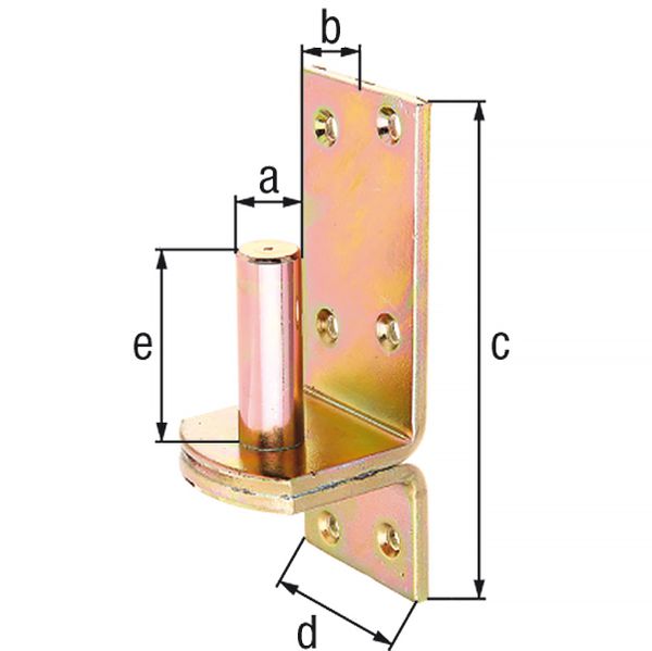 Produktbild Alberts Kloben auf Platte,feuerverzinkt,Dorn Ø20 mm,Abstand 20 mm,Platte HxB167x60 mm