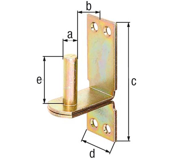 Produktbild Alberts Kloben auf Platte,feuerverzinkt,Dorn Ø20 mm,Abstand 35 mm,Platte HxB189x60 mm