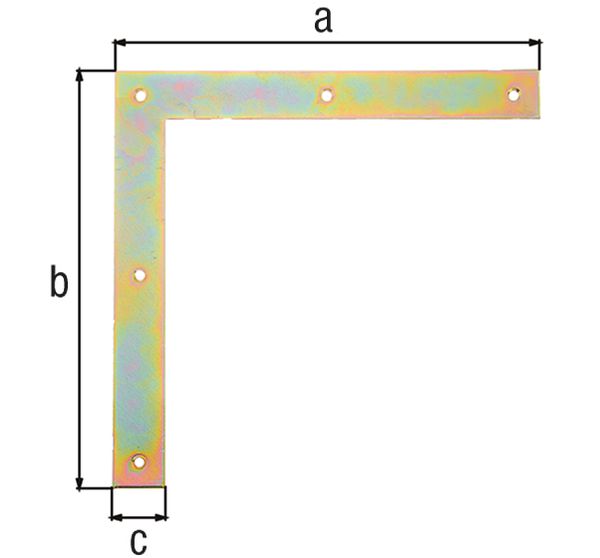 Produktbild Alberts Tor-Winkel, galv. gelb verzinkt, HxLxB 300x300x40 mm