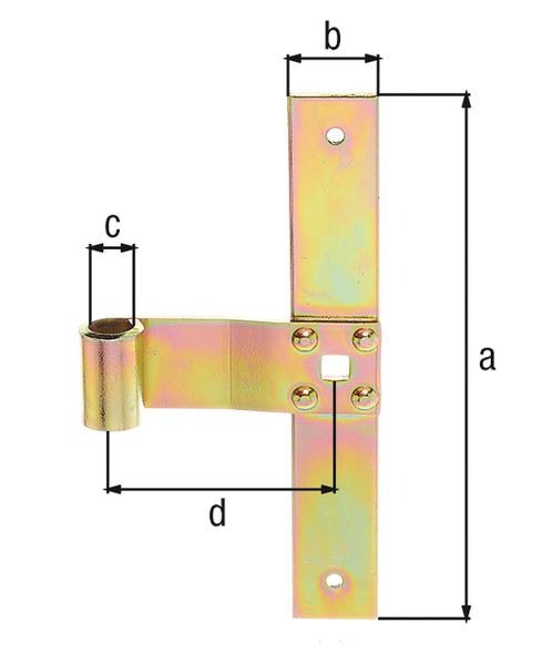 Produktbild Alberts Fensterladen-Mittelband gerade galv.gelb verzinkt HxB 200x30 mm Rolle Ø13 mm
