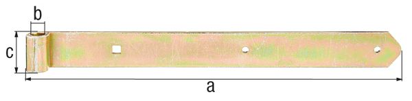 Produktbild Alberts Ladenband, gerade, Abschluss abgerundet, gelb verz., LxB 800x40 mm, Rolle Ø13 mm