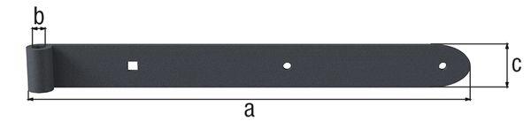 Produktbild Alberts Ladenband Ovado, Ausf.gerade, Abschl.abger., verz., graphitgrau Ø13/400mm