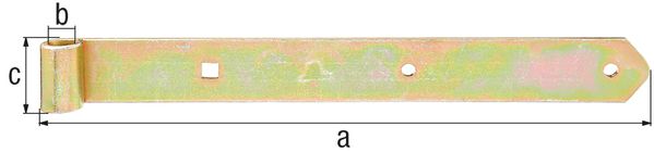 Produktbild Alberts Ladenband, gerade, Abschluss abgerundet, feuerverz., LxB 600x45 mm, Rolle Ø16 mm