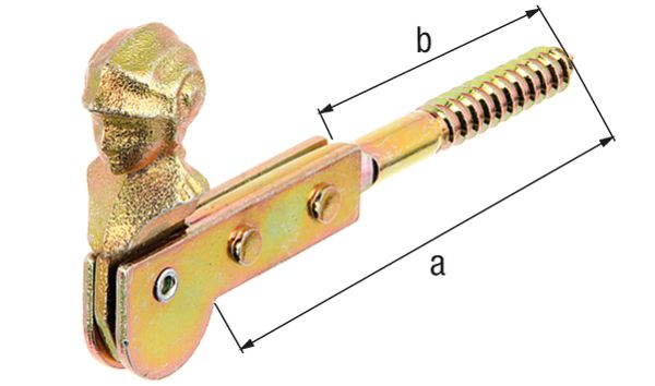 Produktbild Alberts Fensterladen-Feststeller Frauenkopf galv.gelb verzinkt zEinschrauben Ø9/129 mm