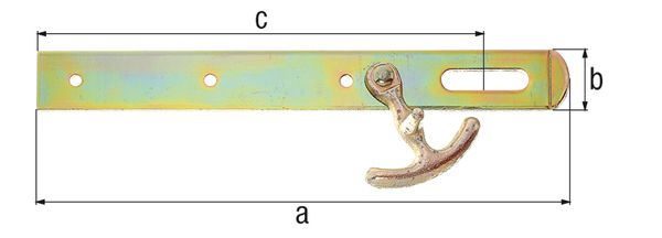Produktbild Alberts Überfalle, mit Haken, galv. gelb verzinkt, LxB Überfalle: 250x30 mm bild 2