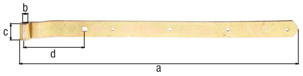 Produktbild Alberts Ladenband gekröpft, Abschl.abgerundet verst.,gelb vz. LxB 642x40 mm RolleØ13mm bild 2