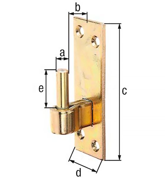 Produktbild Alberts Kloben a.Platte,Süddeutsche Form,verz.Dorn Ø13mm Abstand 15mm Platte HxB110x36mm