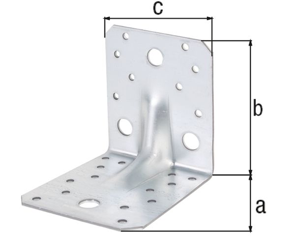 Produktbild Alberts Schwerlast-Winkelverbinder m.Sicke, sendzimirverzinkt, TxHxB 90x90x65 mm
