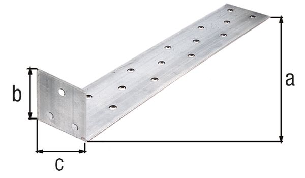Produktbild Alberts Flachstahl-Betonanker, sendzimirverzinkt, zum Einbetonieren, TxHxB 400x40x40 mm
