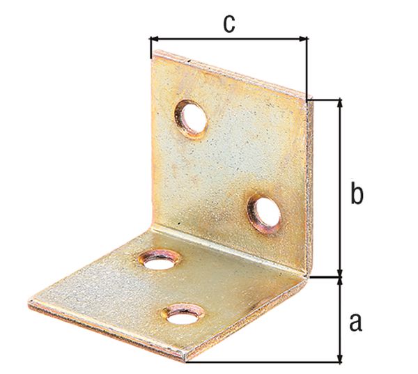 Produktbild Alberts Breitwinkel, zinkphosphatiert, weiß beschichtet, TxHxB 40x40x40 mm