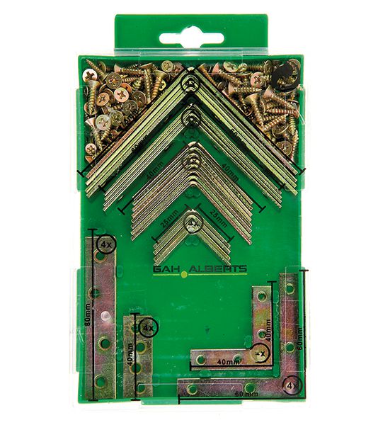 Produktbild Alberts Winkel und Verbindungsbleche, galv. gelb verzinkt, verpackt in Sortimentsbox bild 2