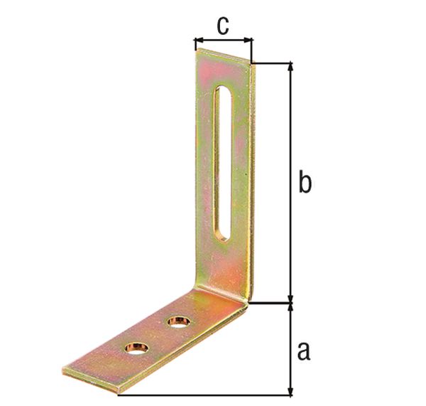 Produktbild Alberts Verstellwinkel, mit Langloch, zinkphosphatiert,weiß beschicht.TxHxB 65x80x20 mm