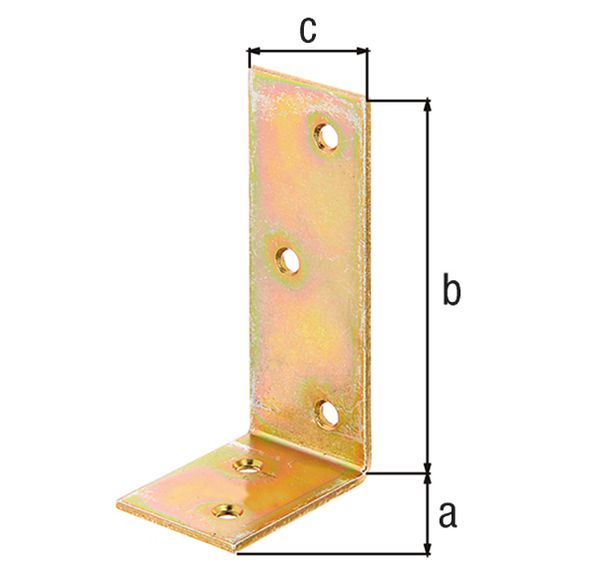 Produktbild Alberts Balkenwinkel,  zinkphosphatiert,  braun beschichtet, TxHxB 75x100x30 mm