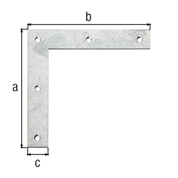 Produktbild Alberts Eckwinkel, sendzimirverzinkt, HxLxB 120x120x20 mm