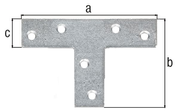 Produktbild Alberts Flachverbinder, T-Form, sendzimirverzinkt, LxHxB 140x110x30 mm