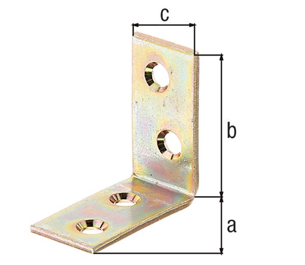 Produktbild Alberts Stuhlwinkel, galv. gelb verzinkt, TxHxB 60x60x20 mm bild 2